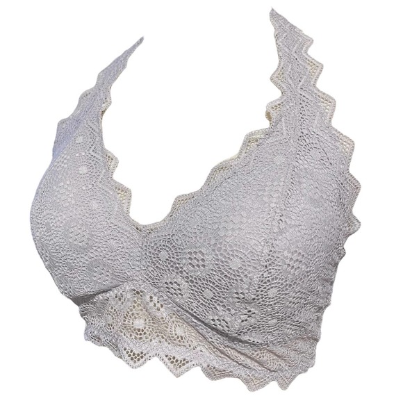 Felina Lavender Lace Halter Style Bralette SZ L (34B) - Picture 3 of 7